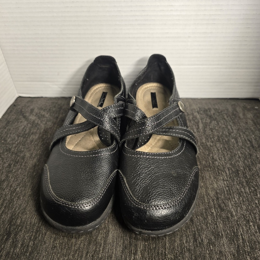 Thom Mcan Davney Black Leather‎ Mary Jane Shoes Leather Flats Size 9
